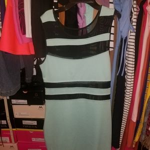 Mint and Mesh bodycon mini dress